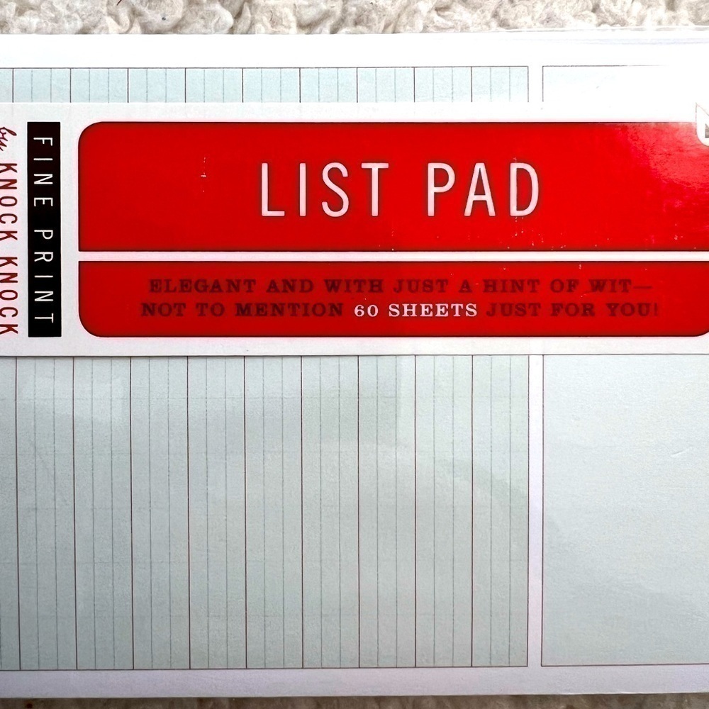 Knock Knock “Random Notes” List Notepad + “And Furthermore” Sticky Notepad - Picture 3 of 7